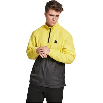 TB2748-01733 Urban Classics Kurtka m?ska Windbreaker Pull Over Jacket Stand Up Collar, wielokolorowy (Brightyellow/Blk 01733), M TB2748-01733 Urban Classics Kurtka m?ska Windbreaker Pull Over Jacket Stand Up Collar, wielokolorowy (Brightyellow/Blk 01733), M