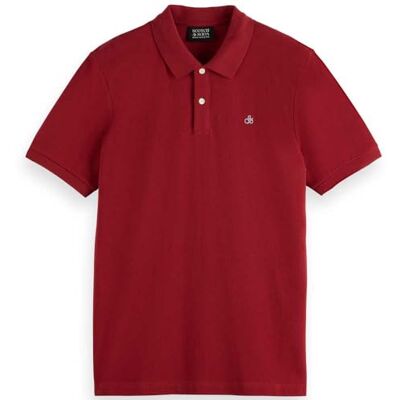 180097 Scotch & Soda Męska koszulka polo Seasonal Core-Cotton Pique Regular Fit, Roadside Red, S 180097 Scotch & Soda Męska koszulka polo Seasonal Core-Cotton Pique Regular Fit, Roadside Red, S