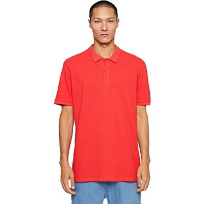 3SAM10001MK Koton Męski Basic T-shirt Polo Neck Buttoned Slim Fit koszulka polo, czerwony (401), XL 3SAM10001MK Koton Męski Basic T-shirt Polo Neck Buttoned Slim Fit koszulka polo, czerwony (401), XL
