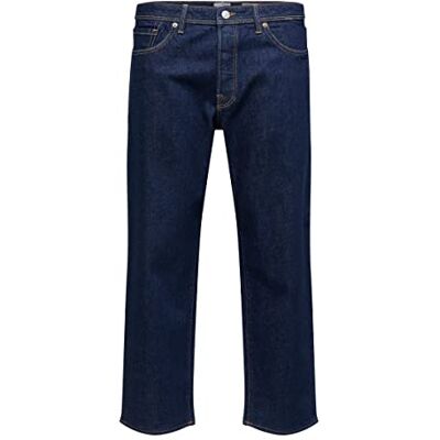 16085008 SELECTED HOMME Men's SLHLOOSE-Kobe 24302 Rinse JNS W NOOS spodnie jeansowe, ciemnoniebieskie denim, 29/32, niebieski (Dark Blue Denim), 29W / 32L 16085008 SELECTED HOMME Men's SLHLOOSE-Kobe 24302 Rinse JNS W NOOS spodnie jeansowe, ciemnoniebieskie denim, 29/32, niebieski (Dark Blue Denim), 29W / 32L