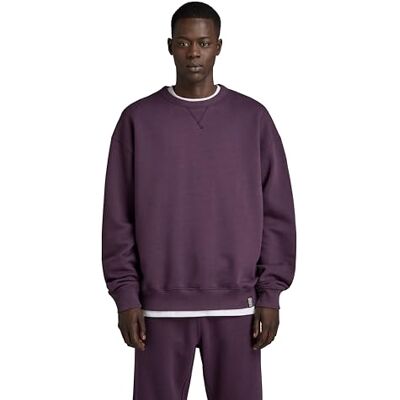 D22995 G-STAR RAW Męska bluza Essential unisex luźna bluza, Fioletowy (Lt Maze -d395-8880), L D22995 G-STAR RAW Męska bluza Essential unisex luźna bluza, Fioletowy (Lt Maze -d395-8880), L