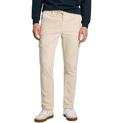 PM21172580434 Pepe Jeans Męskie spodnie Gymdigo Cargo Spodnie, beżowe, 34W, Beżowy (kość słoniowa), 34W PM21172580434 Pepe Jeans Męskie spodnie Gymdigo Cargo Spodnie, beżowe, 34W, Beżowy (kość słoniowa), 34W