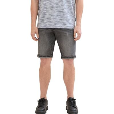 1042243 TOM TAILOR Męskie szorty slim jeans bermudy, 10213 Clean Mid Stone Grey Denim, 28 1042243 TOM TAILOR Męskie szorty slim jeans bermudy, 10213 Clean Mid Stone Grey Denim, 28