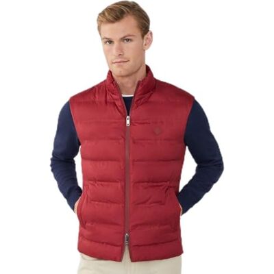 HM402895 Hackett London Kamizelka męska Lw Outerwear, Czerwony (bordowo-czerwony), M HM402895 Hackett London Kamizelka męska Lw Outerwear, Czerwony (bordowo-czerwony), M