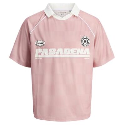 12278700-4770870 JACK & JONES Jcolido AOP męska koszulka polo z otwartym kołnierzem, pink icing, 140 12278700-4770870 JACK & JONES Jcolido AOP męska koszulka polo z otwartym kołnierzem, pink icing, 140