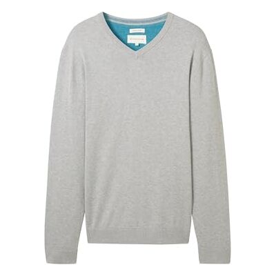 1039811 TOM TAILOR Sweter męski, 36293 Jasny kamień szary melanż, L 1039811 TOM TAILOR Sweter męski, 36293 Jasny kamień szary melanż, L