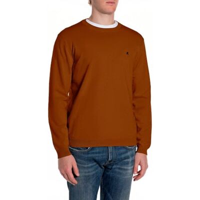 UK4851.000.G22578 Replay Męski sweter z dzianiny, 246 brązowy (brązowy), L UK4851.000.G22578 Replay Męski sweter z dzianiny, 246 brązowy (brązowy), L