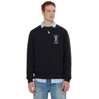 179897 Scotch & Soda Left Chest Artwork bluza, czarny 001, L 179897 Scotch & Soda Left Chest Artwork bluza, czarny 001, L