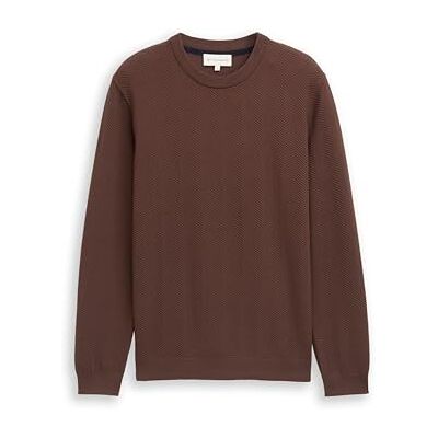 1048720 TOM TAILOR Sweter męski, 38833 Bag Brown, 3XL 1048720 TOM TAILOR Sweter męski, 38833 Bag Brown, 3XL