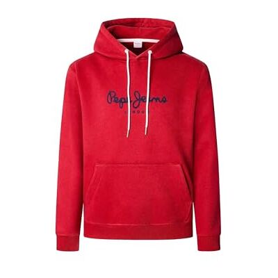 PM5800009 Pepe Jeans Męska bluza MACBETH PLAIN HOODIE, czerwona (RUGBY RED), M, Czerwony (czerwony rugby), M PM5800009 Pepe Jeans Męska bluza MACBETH PLAIN HOODIE, czerwona (RUGBY RED), M, Czerwony (czerwony rugby), M