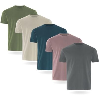 FM-T-SHIRT-5-DOGSS-3XL FM London T-shirt męski, zestaw 3/5 sztuk, wysokiej jakości t-shirty z lekko taliowanym wzorem FM-T-SHIRT-5-DOGSS-3XL FM London T-shirt męski, zestaw 3/5 sztuk, wysokiej jakości t-shirty z lekko taliowanym wzorem