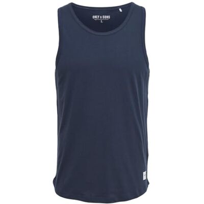 22006546-Dress Blues ONLY & SONS Męski Onssigfred Sl Tank Noos Top, niebieski (dress Blues), XL 22006546-Dress Blues ONLY & SONS Męski Onssigfred Sl Tank Noos Top, niebieski (dress Blues), XL