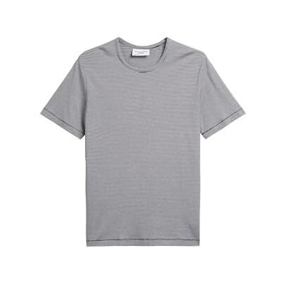 5000006562 Marc OPolo Denim męski T-shirt z bawełny organicznej w paski, Dark Blue Multi 02, L 5000006562 Marc OPolo Denim męski T-shirt z bawełny organicznej w paski, Dark Blue Multi 02, L