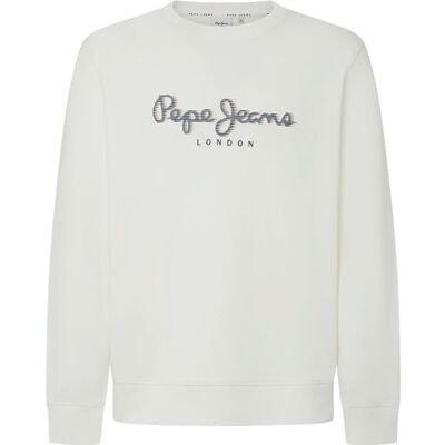 PM582702 Pepe Jeans Bluza męska Saul Crew, Biały (nie biały), XS PM582702 Pepe Jeans Bluza męska Saul Crew, Biały (nie biały), XS