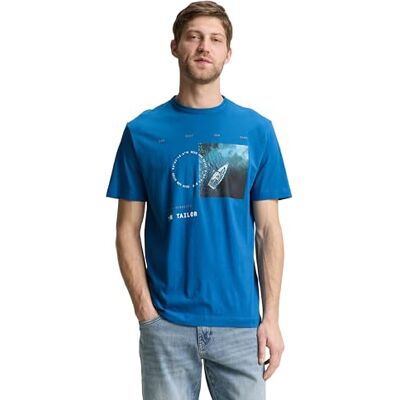 1046791 TOM TAILOR T-shirt męski, 28857 Blue Petrol, XS 1046791 TOM TAILOR T-shirt męski, 28857 Blue Petrol, XS