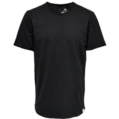 22017822BLK Only & Sons T-shirt męski, czarny, L, czarny, L 22017822BLK Only & Sons T-shirt męski, czarny, L, czarny, L
