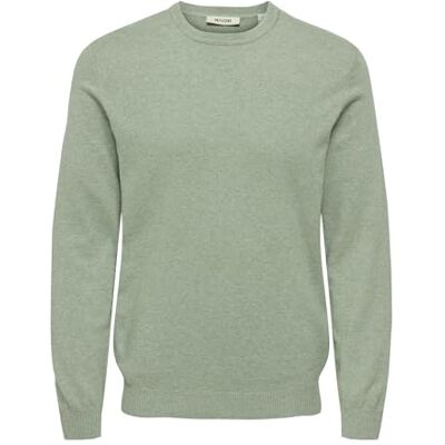 22029951-4858454 ONLY & SONS Onsloui Reg 12 Mel Crew Knit Noos, Iceberg Green, XXL, Góra lodowa zielona, XXL 22029951-4858454 ONLY & SONS Onsloui Reg 12 Mel Crew Knit Noos, Iceberg Green, XXL, Góra lodowa zielona, XXL