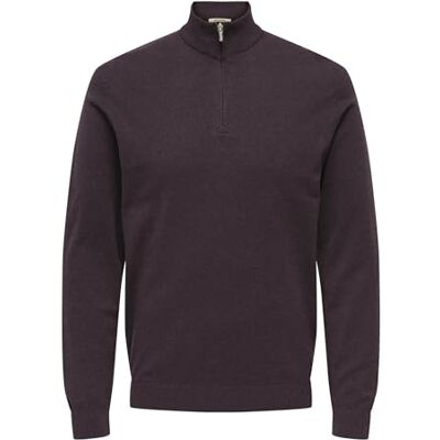 22030094-4875155 ONLY & SONS Onsloui Reg 12 Mel Half Zip Knit Noos, Fioletowy, L męski, Fioletowy, L 22030094-4875155 ONLY & SONS Onsloui Reg 12 Mel Half Zip Knit Noos, Fioletowy, L męski, Fioletowy, L