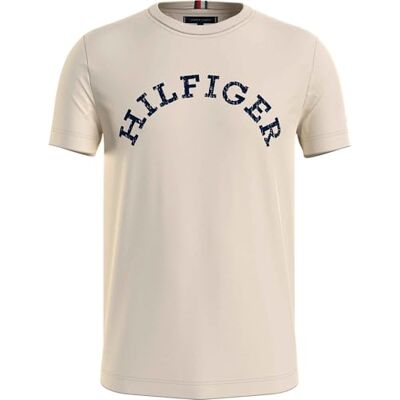 MW0MW34432 Tommy Hilfiger Koszulki męskie S/S, Beżowy (Calico), XS MW0MW34432 Tommy Hilfiger Koszulki męskie S/S, Beżowy (Calico), XS