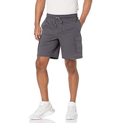 AEM20001SP21-GryDG-Small Amazon Essentials Men's Spodenki cargo 23 cm z elastyczną talią, Ciemnoszary, S AEM20001SP21-GryDG-Small Amazon Essentials Men's Spodenki cargo 23 cm z elastyczną talią, Ciemnoszary, S