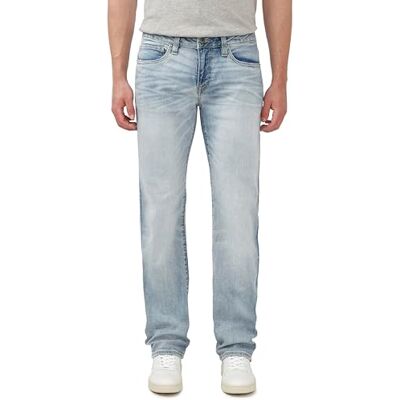 BM22762 Buffalo David Bitton Men's Straight Six Jeans, Crinkled Mid Blue, 32 32 BM22762 Buffalo David Bitton Men's Straight Six Jeans, Crinkled Mid Blue, 32 32