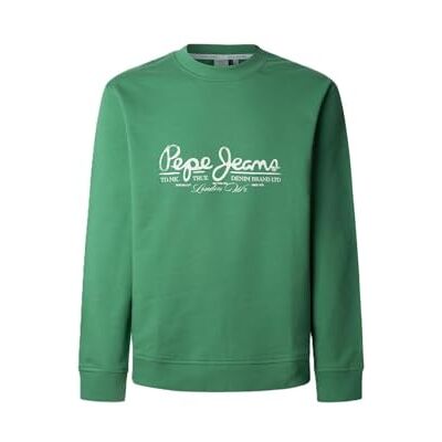 PM582832653M Pepe Jeans Męska bluza DUMAS CREW, zielona (POP GREEN), M, Zielony (pop zielony), M PM582832653M Pepe Jeans Męska bluza DUMAS CREW, zielona (POP GREEN), M, Zielony (pop zielony), M