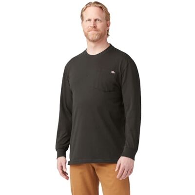 WL450CB Dickies Koszulka męska, przednia kieszeń z długimi rękawami, 100% bawełna, Czekoladowy Brąz, XL Długi WL450CB Dickies Koszulka męska, przednia kieszeń z długimi rękawami, 100% bawełna, Czekoladowy Brąz, XL Długi