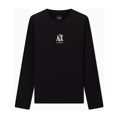 XM000364AF12308UC001 Armani Exchange Męski projekt ikony, haftowane logo, koszulka z długim rękawem, Czarny, XS XM000364AF12308UC001 Armani Exchange Męski projekt ikony, haftowane logo, koszulka z długim rękawem, Czarny, XS