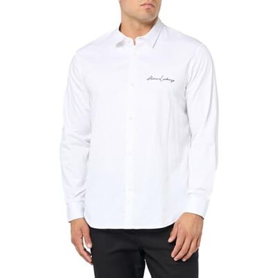 8NZC99ZN10Z1116 Armani Exchange Męska koszulka z długim rękawem Signature Logo Button Down Regular Fit, off-white, S 8NZC99ZN10Z1116 Armani Exchange Męska koszulka z długim rękawem Signature Logo Button Down Regular Fit, off-white, S