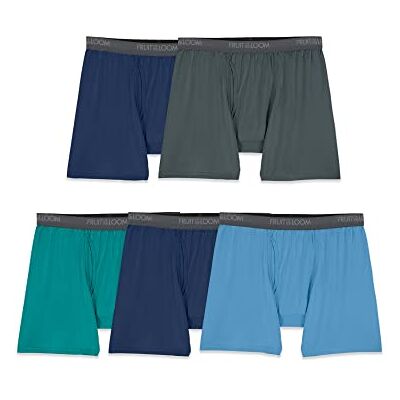 WMS5BBC-999-L Fruit of the Loom Bokserki męskie z mikroretch retro, Regular Leg – Micro Stretch – 5 sztuk, różne kolory, L WMS5BBC-999-L Fruit of the Loom Bokserki męskie z mikroretch retro, Regular Leg – Micro Stretch – 5 sztuk, różne kolory, L