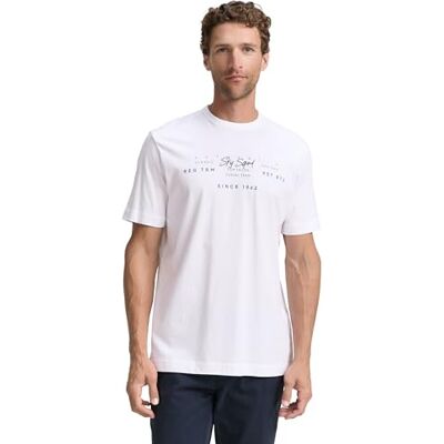 1047812 TOM TAILOR T-shirt męski, 20000 – biały, XS 1047812 TOM TAILOR T-shirt męski, 20000 – biały, XS