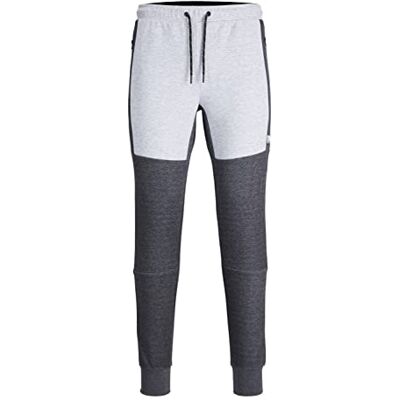 12229789 Jack & Jones Męskie spodnie dresowe Jpstwill Jjair Block Bex, Ciemnoszary mieszanka, L 12229789 Jack & Jones Męskie spodnie dresowe Jpstwill Jjair Block Bex, Ciemnoszary mieszanka, L