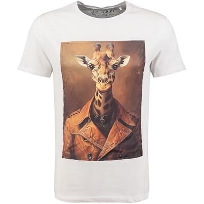 MT00625 KEY LARGO Klsmart Giraffe Round T-Shirt, Biały (1000), S Mężczyźni, Biały (1000)., S MT00625 KEY LARGO Klsmart Giraffe Round T-Shirt, Biały (1000), S Mężczyźni, Biały (1000)., S