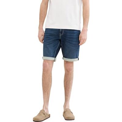 1040175 TOM TAILOR Męskie szorty slim do biegania bermudy z wysokim stretchem, 10127 – Tinted Blue Denim, 29 1040175 TOM TAILOR Męskie szorty slim do biegania bermudy z wysokim stretchem, 10127 – Tinted Blue Denim, 29