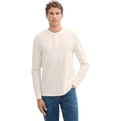 1043468 TOM TAILOR Denim T-shirt męski, 10348 Gardenia White, XS 1043468 TOM TAILOR Denim T-shirt męski, 10348 Gardenia White, XS