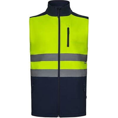 305906_61/20_XL VELILLA 305906; Dwukolorowa kamizelka Soft Shell; kolor granatowy i żółty fluor; rozmiar XL, Granatowy/żółty fluor, XL 305906_61/20_XL VELILLA 305906; Dwukolorowa kamizelka Soft Shell; kolor granatowy i żółty fluor; rozmiar XL, Granatowy/żółty fluor, XL