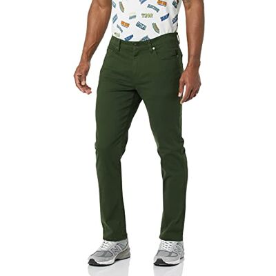 AE1908116-AEGEE-34W x 32L Amazon Essentials Męskie spodnie slim fit, 5-kieszeniowy rozciągliwy diagonal, ciemny oliwkowy, 34 szer. x 32 l AE1908116-AEGEE-34W x 32L Amazon Essentials Męskie spodnie slim fit, 5-kieszeniowy rozciągliwy diagonal, ciemny oliwkowy, 34 szer. x 32 l