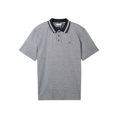 1041861 TOM TAILOR Męska koszulka polo z paskami, 35596 granatowe białe paski, M 1041861 TOM TAILOR Męska koszulka polo z paskami, 35596 granatowe białe paski, M