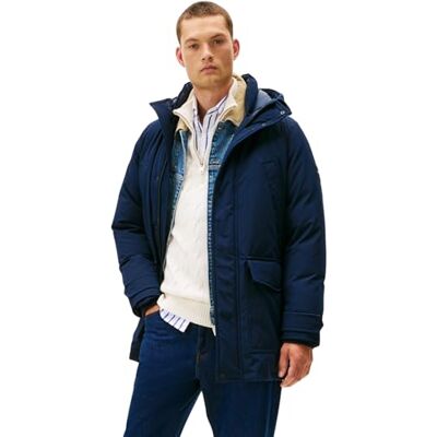 MW0MW40632 Tommy Hilfiger Kurtka męska ROCKIE DOWN PARKA Parka, niebieski, XL, Niebieski (pustynne niebo), XL MW0MW40632 Tommy Hilfiger Kurtka męska ROCKIE DOWN PARKA Parka, niebieski, XL, Niebieski (pustynne niebo), XL