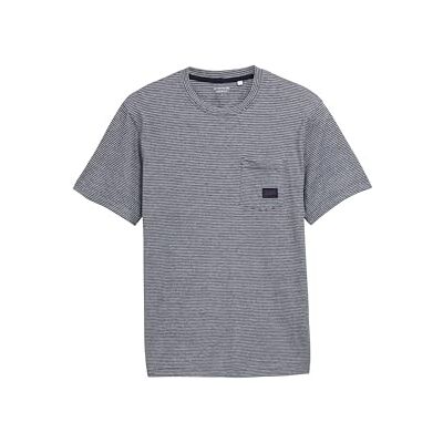 1046803 TOM TAILOR T-shirt męski, 21186 Navy Fine Stripe, XS 1046803 TOM TAILOR T-shirt męski, 21186 Navy Fine Stripe, XS