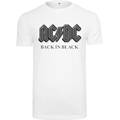 MC480 Merchcode Męski T-Shirt ACDC Back In Black Tee, Regular Fit, bawełna 100%, 3XL, biały, 3XL MC480 Merchcode Męski T-Shirt ACDC Back In Black Tee, Regular Fit, bawełna 100%, 3XL, biały, 3XL