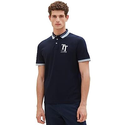1038848 TOM TAILOR Męska koszulka polo, 10668 Sky Captain Blue, M 1038848 TOM TAILOR Męska koszulka polo, 10668 Sky Captain Blue, M