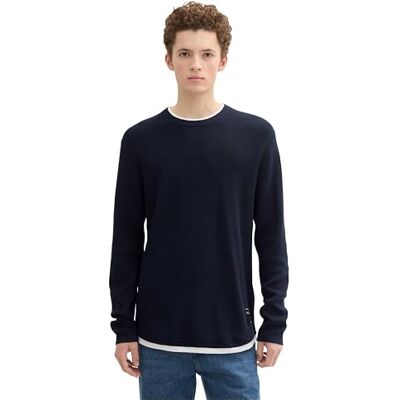 1043019 TOM TAILOR Denim Sweter męski, 10668 Sky Captain Blue, XXL 1043019 TOM TAILOR Denim Sweter męski, 10668 Sky Captain Blue, XXL