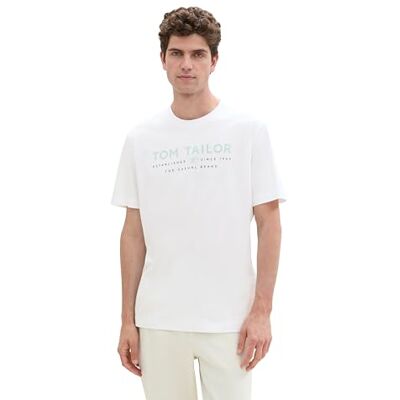 1043276 TOM TAILOR T-shirt męski, 20000 – biały, 3XL 1043276 TOM TAILOR T-shirt męski, 20000 – biały, 3XL