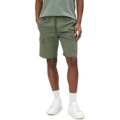 3SAM40005HW Koton Męskie spodenki Basic Cargo Drawstring Pocket Detailed Cotton Shorts, khaki (854), 44 3SAM40005HW Koton Męskie spodenki Basic Cargo Drawstring Pocket Detailed Cotton Shorts, khaki (854), 44