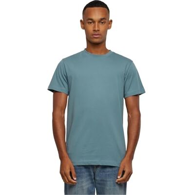 BY004 Build Your Brand Men -T-Shirt Round Neck Dustyblue Xs BY004 Build Your Brand Men -T-Shirt Round Neck Dustyblue Xs