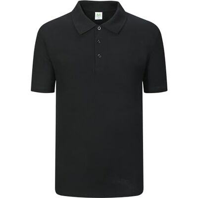 POLO200 MISEMIYA Koszulka polo 200 unisex dla dorosłych (1 sztuka), Czarny (Black), S POLO200 MISEMIYA Koszulka polo 200 unisex dla dorosłych (1 sztuka), Czarny (Black), S