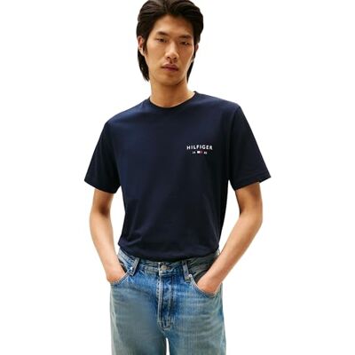 MW0MW41456 Tommy Hilfiger Brand Love Small Hilfiger Tee Koszulka S/S, Niebieski (Desert Sky), L Mężczyźni, Niebieski (Desert Sky), L MW0MW41456 Tommy Hilfiger Brand Love Small Hilfiger Tee Koszulka S/S, Niebieski (Desert Sky), L Mężczyźni, Niebieski (Desert Sky), L