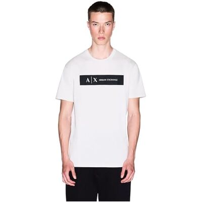 XM001425 Armani Exchange Męska koszulka z krótkim rękawem Contrast Logo Grey L, Wind Chime, L XM001425 Armani Exchange Męska koszulka z krótkim rękawem Contrast Logo Grey L, Wind Chime, L