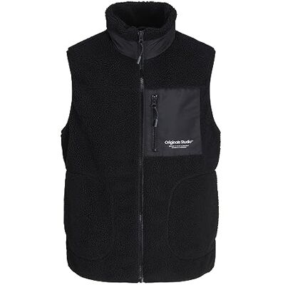 12239208 Bestseller A/S Męska kamizelka Jorvesterbro Teddy Bodywarmer Sn, czarny, M 12239208 Bestseller A/S Męska kamizelka Jorvesterbro Teddy Bodywarmer Sn, czarny, M